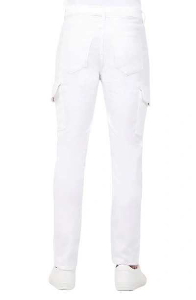 Shop Monfrere Monfrère Preston Slim Fit Cargo Jeans In Blanc