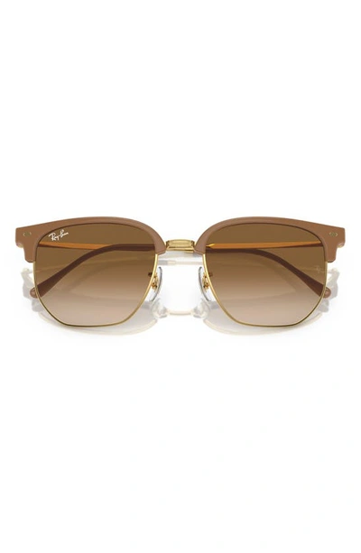 Ray Ban Clubmaster Square-frame Sunglasses In Brown Grad
