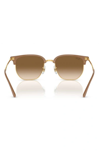 Ray Ban Clubmaster Square-frame Sunglasses In Brown Grad