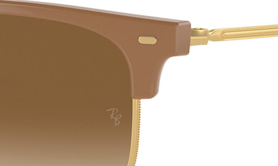 Ray Ban Clubmaster Square-frame Sunglasses In Brown Grad