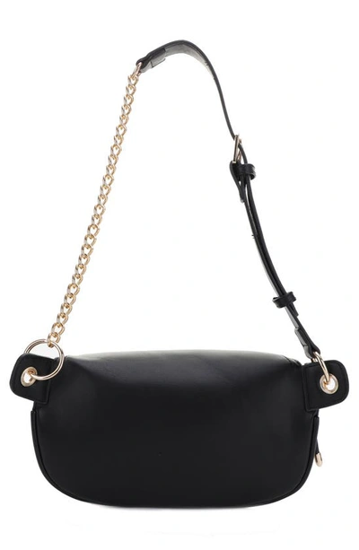 Shop Mali + Lili Evelyn Vegan Leather Belt Bag In Black
