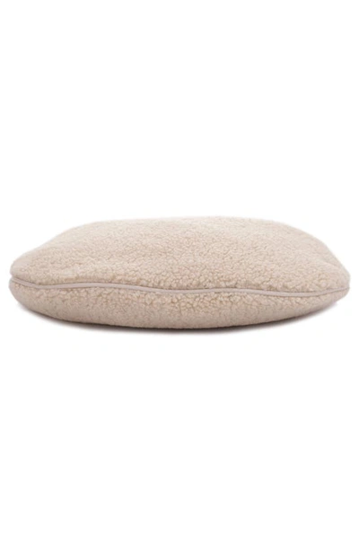 Shop Mali + Lili Megan High Pile Fleece Crescent Bag In Latte