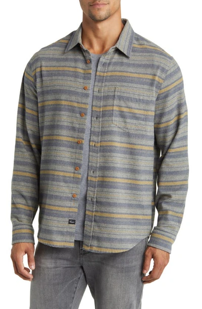 Shop Rails Runson Stripe Flannel Button-up Shirt In Found Canteen Meridian