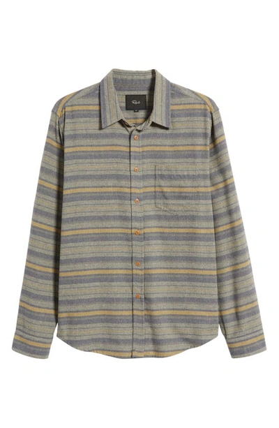 Shop Rails Runson Stripe Flannel Button-up Shirt In Found Canteen Meridian