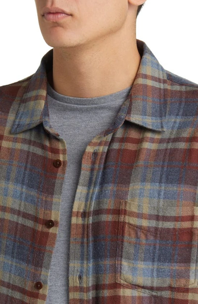 Rails Lennox Plaid Button-up Shirt In Ruby Denim Botanical
