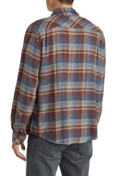 Rails Lennox Plaid Button-up Shirt In Ruby Denim Botanical