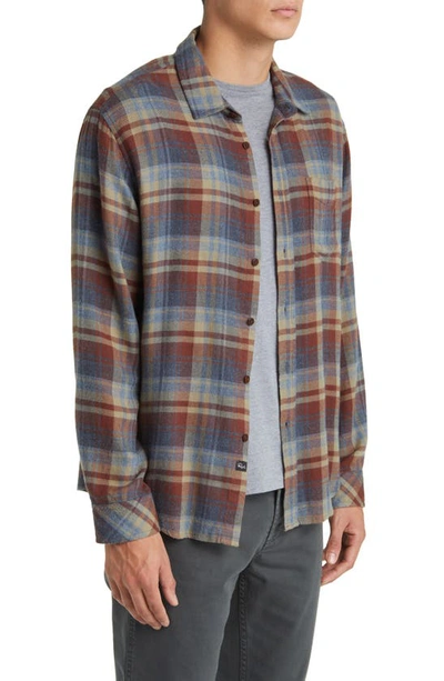 Rails Lennox Plaid Button-up Shirt In Ruby Denim Botanical