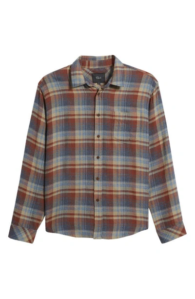 Rails Lennox Plaid Button-up Shirt In Ruby Denim Botanical