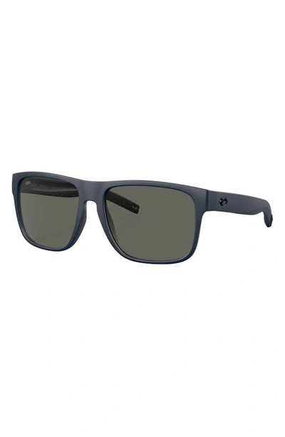 Shop Costa Del Mar 59mm Polarized Square Sunglasses In Blue
