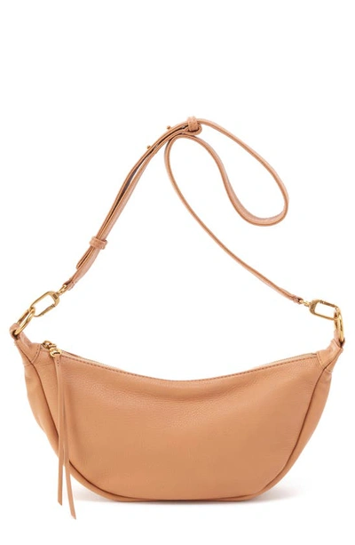 Hobo Knox Leather Crescent Crossbody Bag In Sandstorm