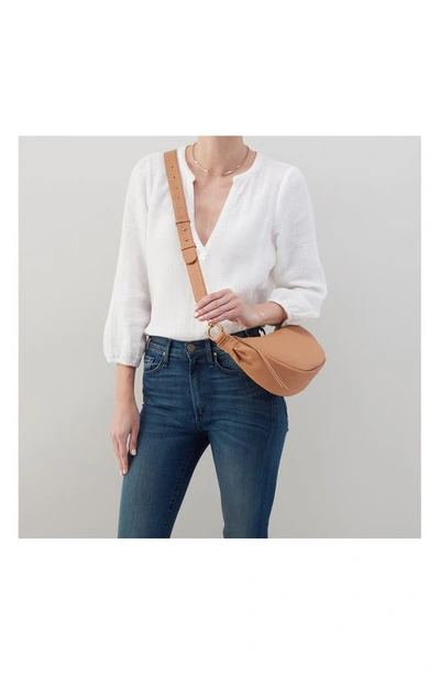 Hobo Knox Leather Crescent Crossbody Bag In Sandstorm