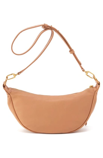 Hobo Knox Leather Crescent Crossbody Bag In Sandstorm