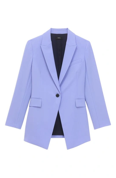 Shop Theory Etiennette B Good Wool Suit Jacket In Grotto