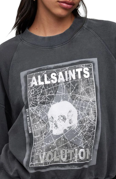 Shop Allsaints Polestar Tayla Graphic Sweatshirt In Black