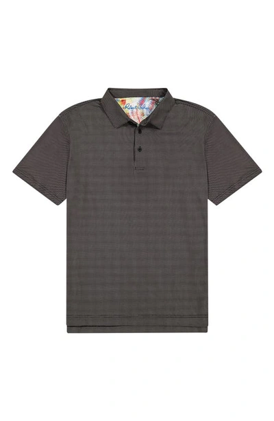 Shop Robert Graham Hyde Bird's Eye Performance Polo In Black