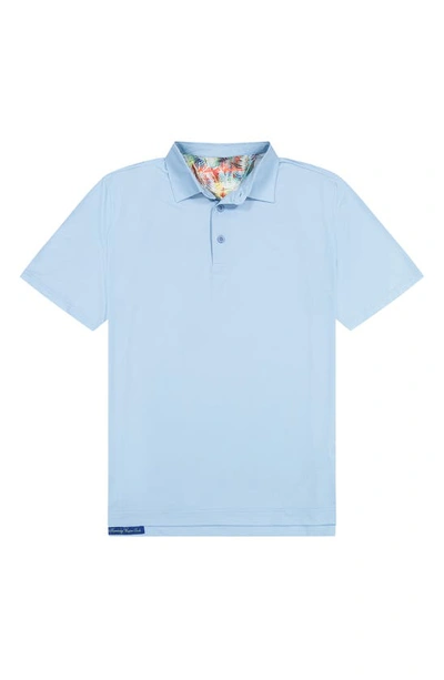 Shop Robert Graham Hyde Bird's Eye Performance Polo In Light Blue