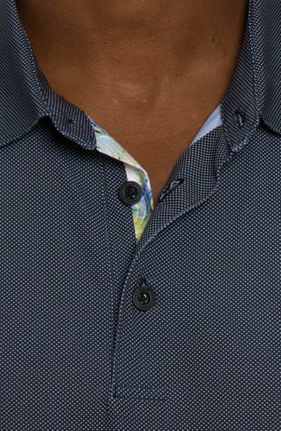 Shop Robert Graham Hyde Bird's Eye Performance Polo In Black