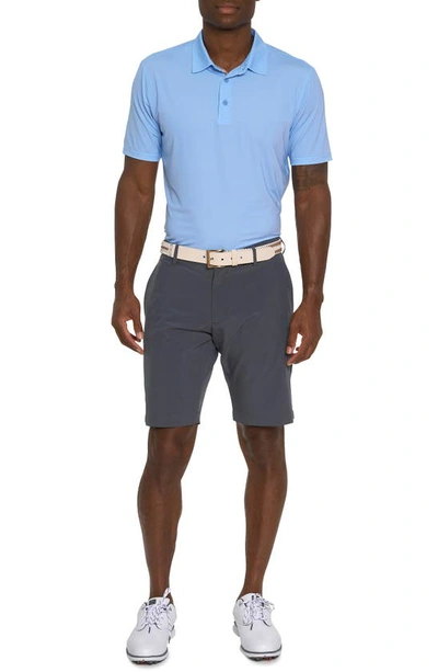 Shop Robert Graham Hyde Bird's Eye Performance Polo In Light Blue