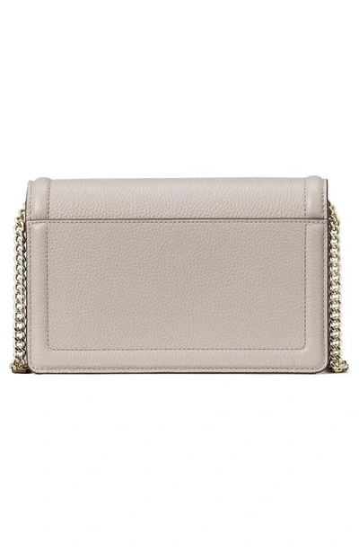 Shop Kate Spade New York Knott Pebbled Leather Flap Crossbody Bag In Warm Taupe.
