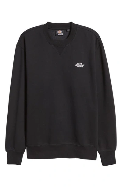 Shop Dickies Summerdale Embroidered Logo Sweatshirt In Knit Black