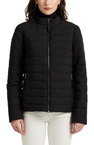 Shop Lauren Ralph Lauren Puffer Jacket In Black