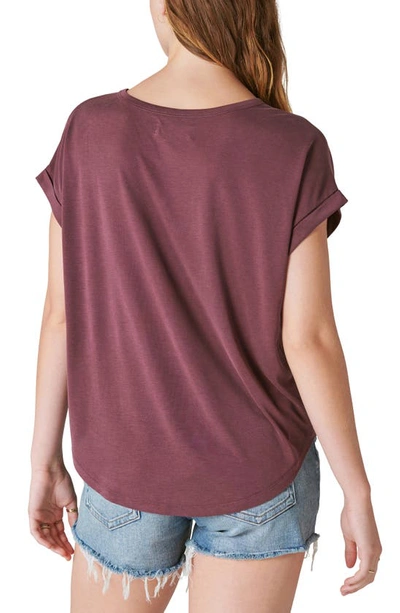 Shop Lucky Brand Sandwash Dolman T-shirt In Red Melody