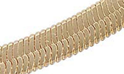 Ettika Initial Herringbone Chain Necklace In 18k Gold Plated, 12 In Gold