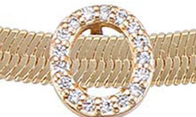 Shop Ettika Pavé Cubic Zirconia Initial Charm Necklace In Gold
