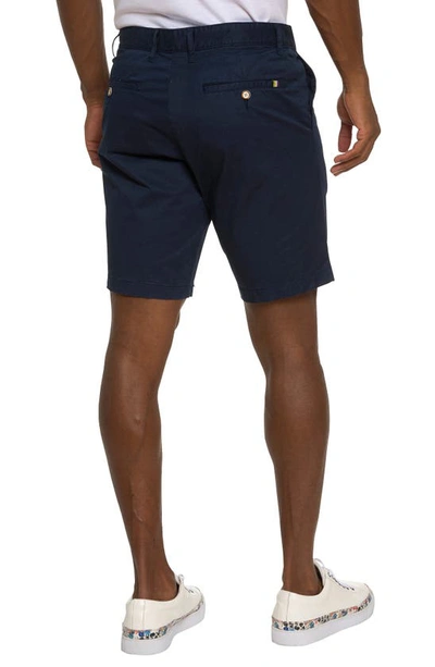 Shop Robert Graham Lonestar Stretch Cotton Shorts In Navy