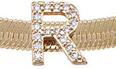 Shop Ettika Pavé Cubic Zirconia Initial Charm Necklace In Gold