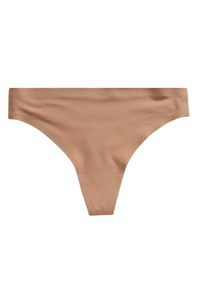 Shop Chantelle Lingerie Soft Stretch Thong In Coffee Latte-2t