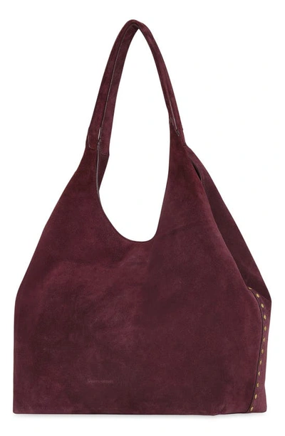 Shop Rebecca Minkoff Darren Signature Carryall Bag In Garnet