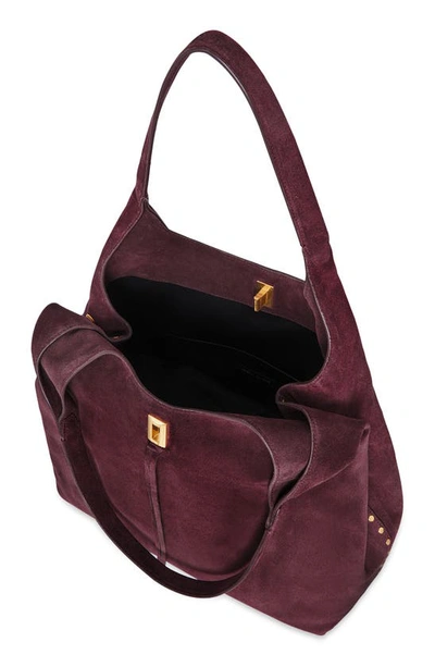 Shop Rebecca Minkoff Darren Signature Carryall Bag In Garnet