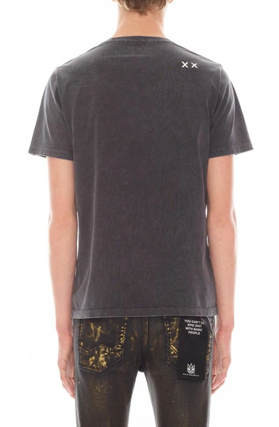 Shop Cult Of Individuality Harsh & Cruel Graphic T-shirt In Charcoal