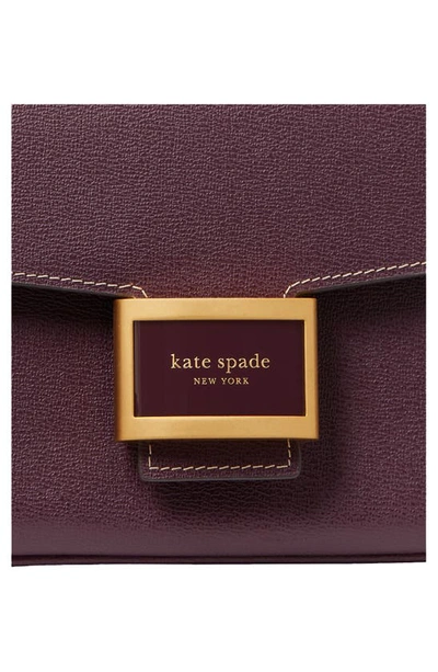 Shop Kate Spade Medium Katy Textured Leather Convertible Shoulder Bag In Deep Cherry