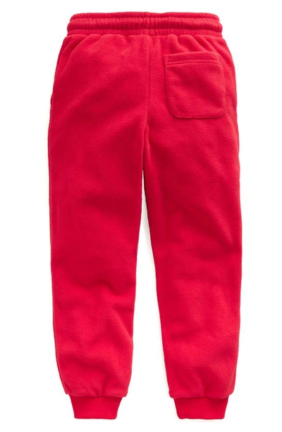 Shop Mini Boden Kids' Fleece Joggers In Rockabilly Red