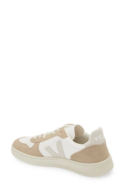 Shop Veja V-10 Sneaker In Extra-white Natural Sahara