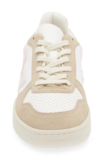 Shop Veja V-10 Sneaker In Extra-white Petale Sahara