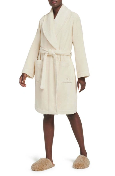 Shop Ugg Lenore Terry Cloth Robe In Plaster