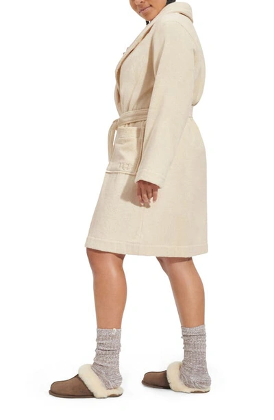Shop Ugg Lenore Terry Cloth Robe In Plaster