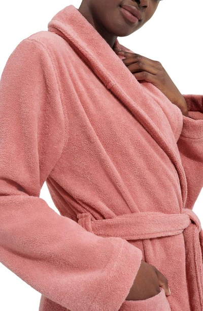 Shop Ugg Lenore Terry Cloth Robe In Horizon Pink