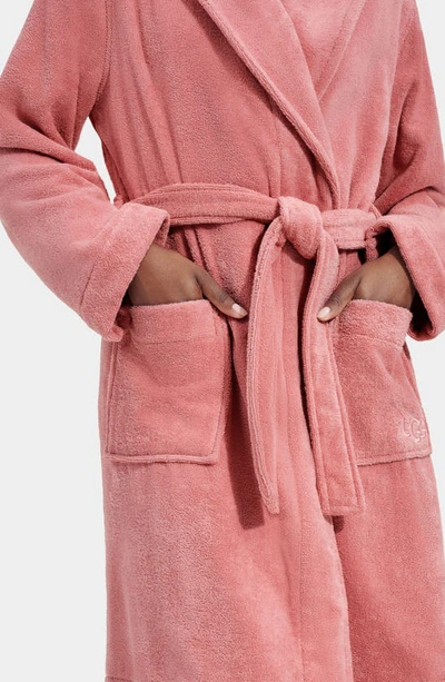 Shop Ugg Lenore Terry Cloth Robe In Horizon Pink