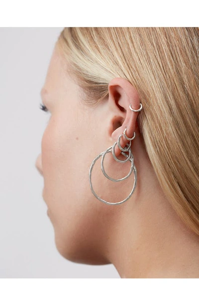 Monica Vinader Sterling Silver Siren Muse Small Hoop Earrings In Sterling Silver