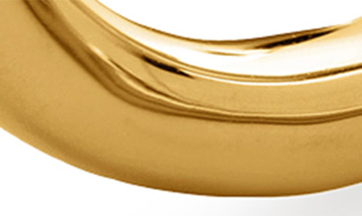 Shop Monica Vinader Small Siren Muse Hoop Earrings In 18ct Gold Vermeil