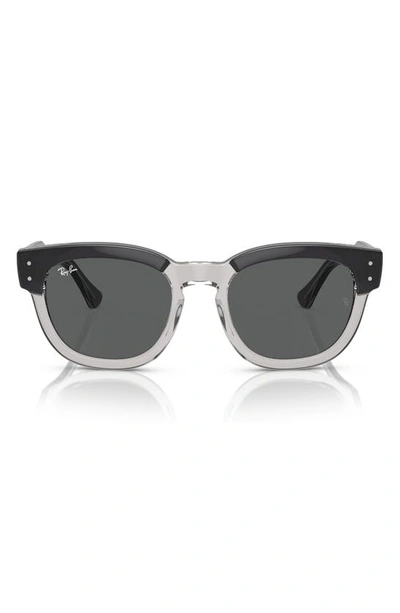 Ray Ban Mega Hawkeye 53mm Square Sunglasses In Dark Grey