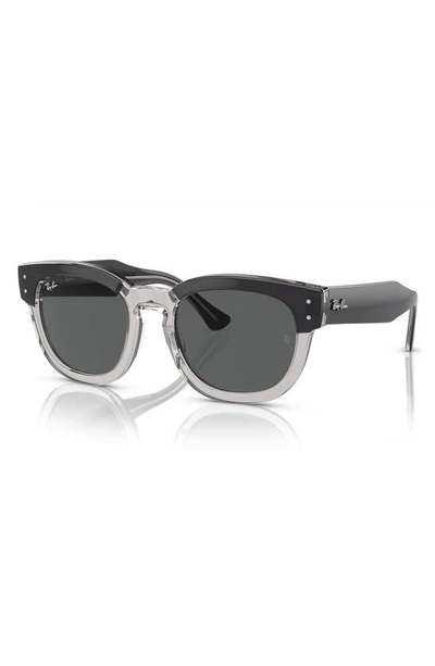 Ray Ban Mega Hawkeye 53mm Square Sunglasses In Dark Grey