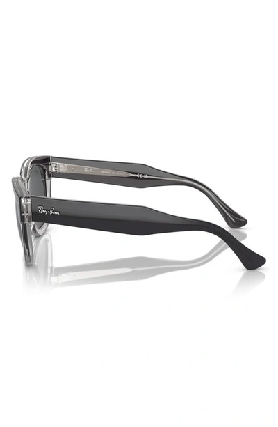 Ray Ban Mega Hawkeye 53mm Square Sunglasses In Dark Grey