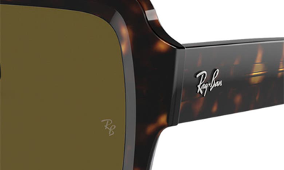 Shop Ray Ban Magellan 54mm Square Sunglasses In Havana