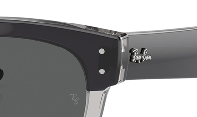 Ray Ban Mega Hawkeye 53mm Square Sunglasses In Dark Grey
