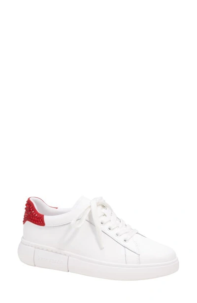 Shop Kate Spade Lift Sneaker In True White/ Sour Cherry